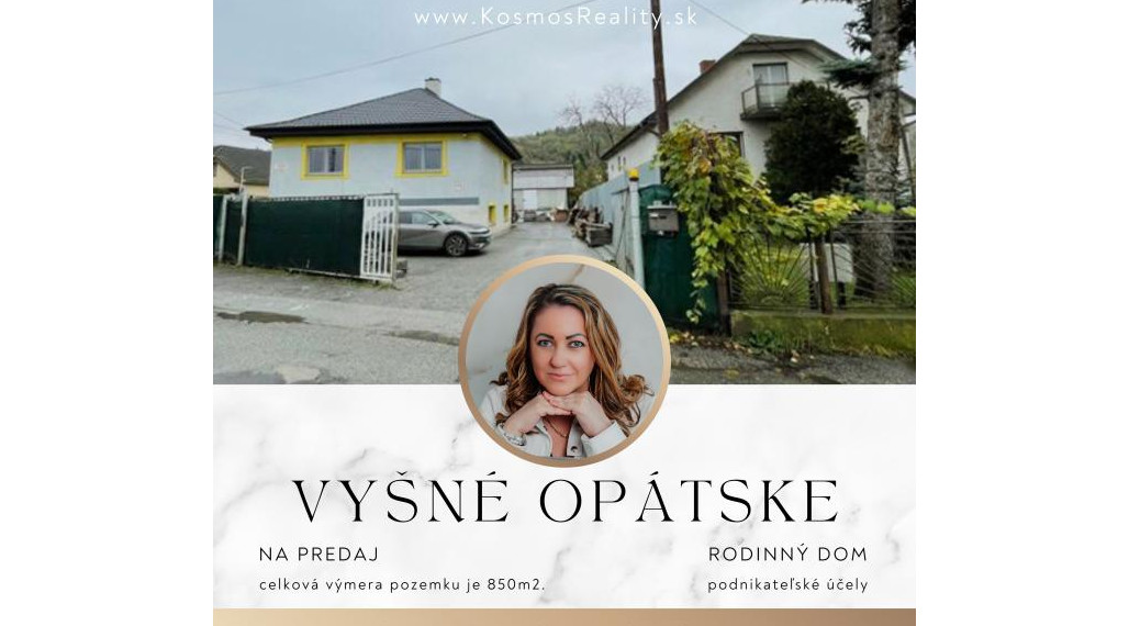 DOM na podnikateľské účely + skladovacia hala - Nižná úvrať Košice - Opatovská cesta